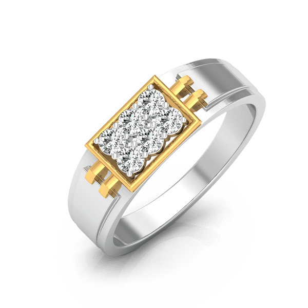 Buy Stalwart Men's Diamond Ring 18 KT yellow gold (5.6 gm). | Online By  Giriraj Jewellers